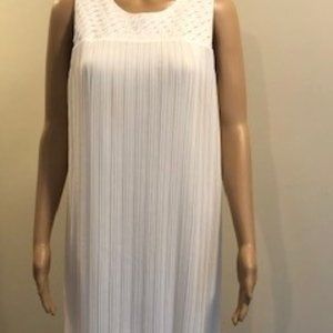 Massimo Dutti White lined dress; Size 6